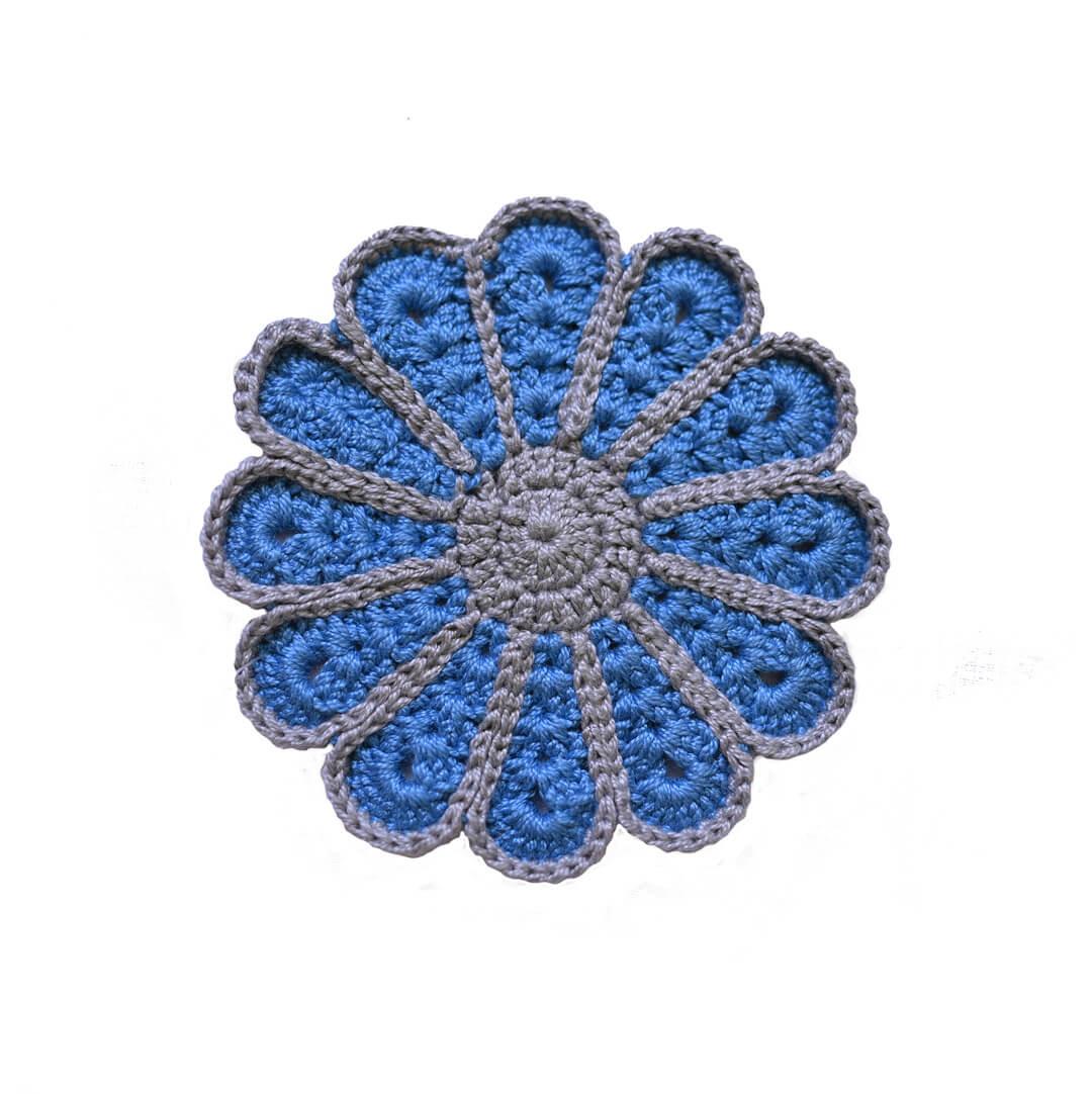 Crochet Flower Tea Coaster | Happy Threads