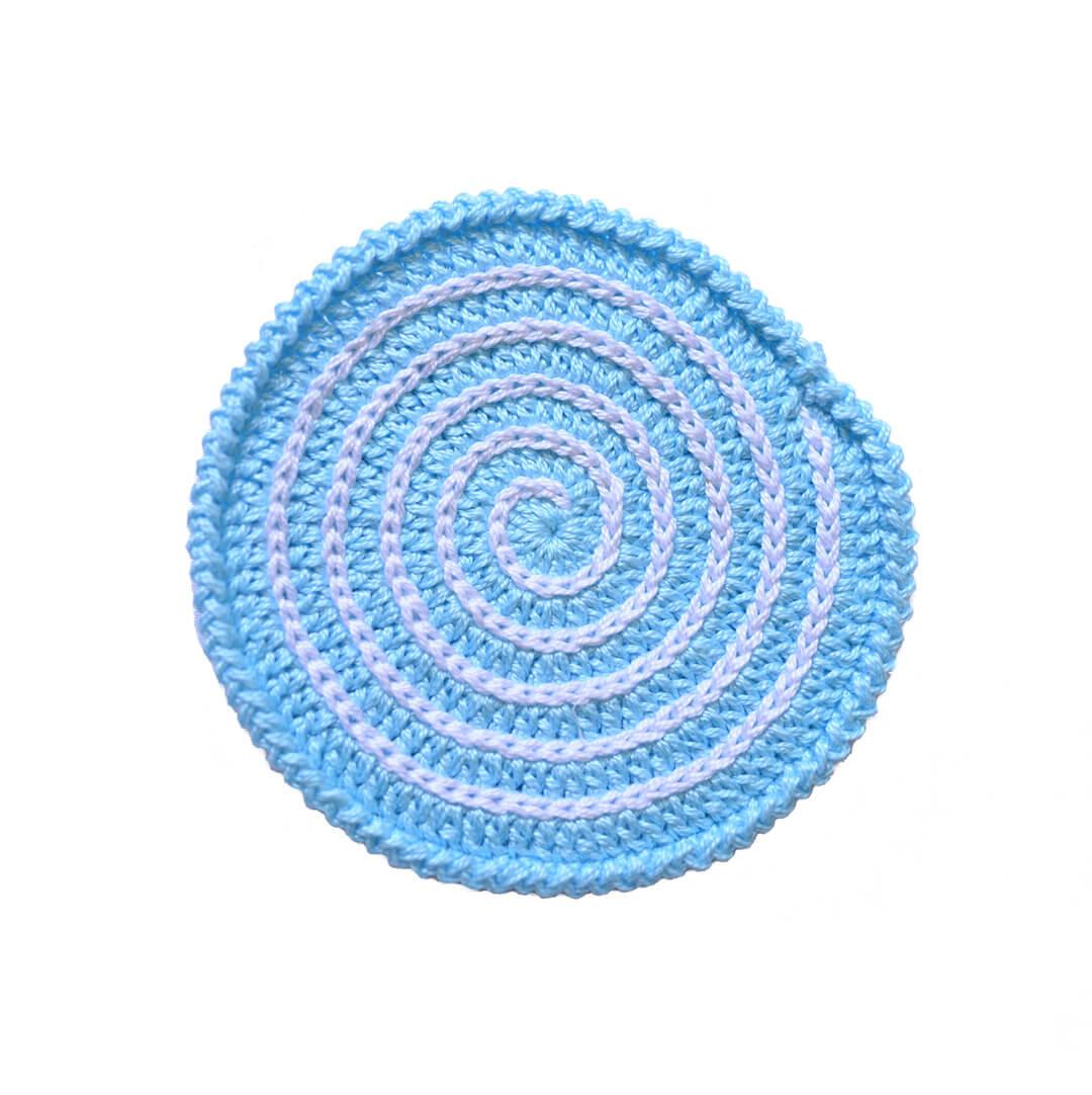 Crochet Spiral Tea Coaster | Happy Threads