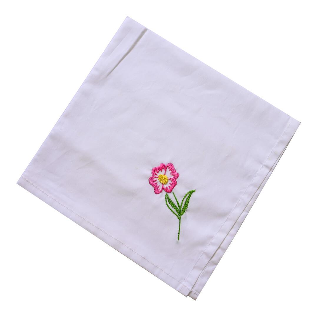 Handcrafted Flower On Fabric