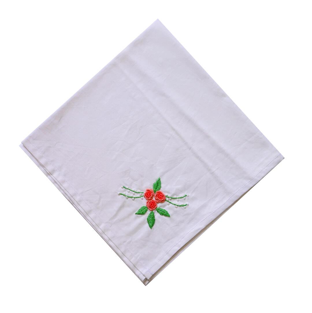 Handcrafted Flower On Fabric