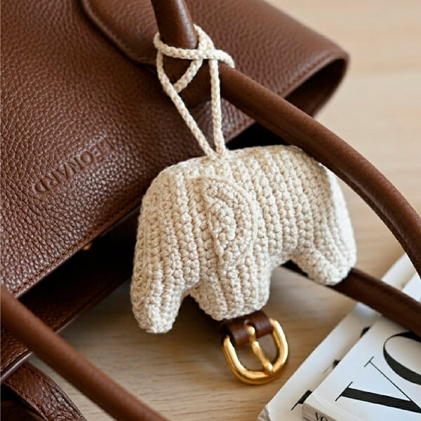 Handcrafted Crochet Elephant Charm
