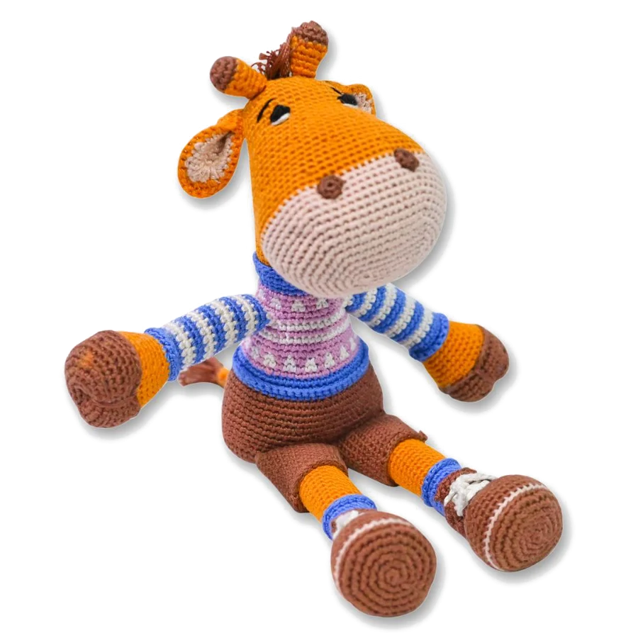 A crochet giraffe
